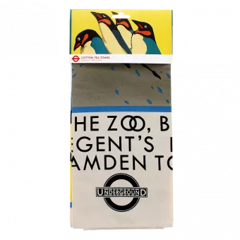 Cotton tea towel - TfL Vintage Poster "For the Zoo..."
