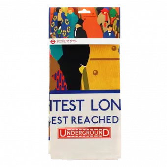 Cotton tea towel - TfL Vintage Poster "Brightest London"