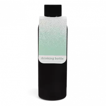 Rubber coated steel bottle 500ml - Black