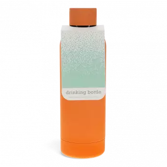 Rubber coated steel bottle 500ml - Orange