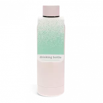 Rubber coated steel bottle 500ml - Light pink