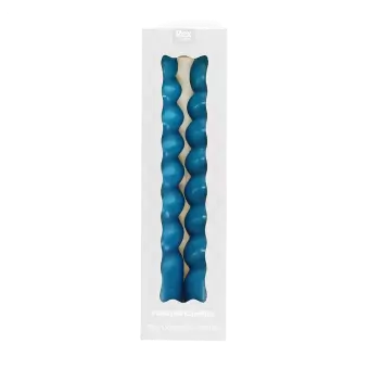 Twisted candles (pack of 2) - Dark blue