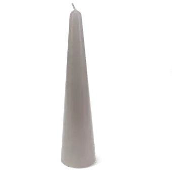 Tall cone candle - Light grey