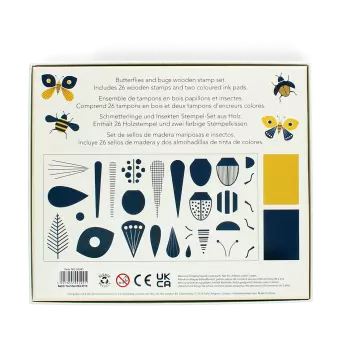 Wooden stamp set - Butterflies and Bugs