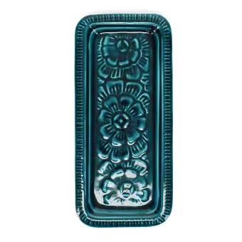 Enamel decorative tray - Blue