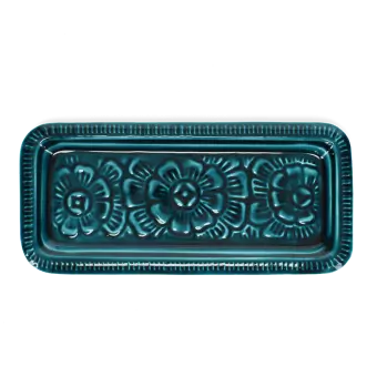 Enamel decorative tray - Blue