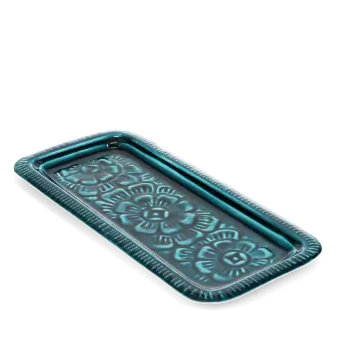Enamel decorative tray - Blue