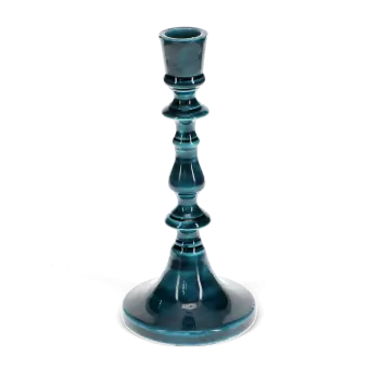 Enamel candlestick 19cm - Blue
