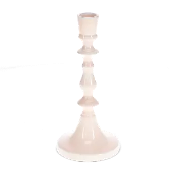 Enamel candlestick 19cm - Pink