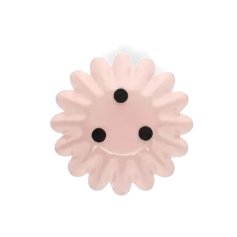 Enamel cupped flower candle holder - Pink