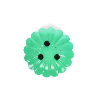 Enamel flat flower candle holder - Green