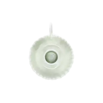 Enamel chamberstick candle holder - Light grey