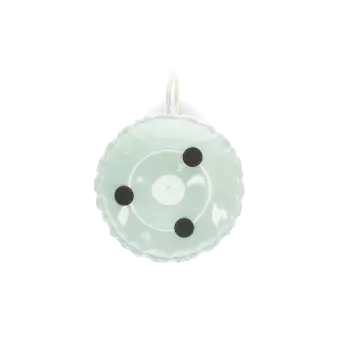 Enamel chamberstick candle holder - Light grey