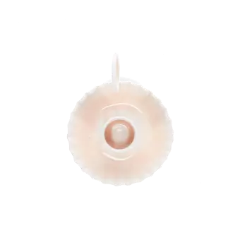 Enamel chamberstick candle holder - Pink