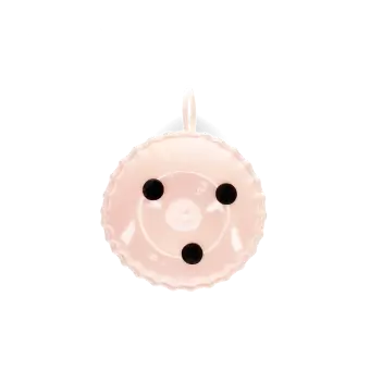 Enamel chamberstick candle holder - Pink