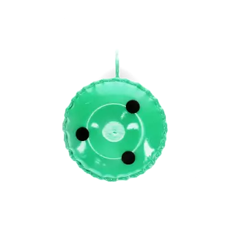 Enamel chamberstick candle holder - Green