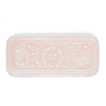 Enamel decorative tray - Pink