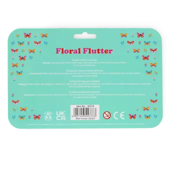 Stick on earrings (30 pairs) - Floral Flutter