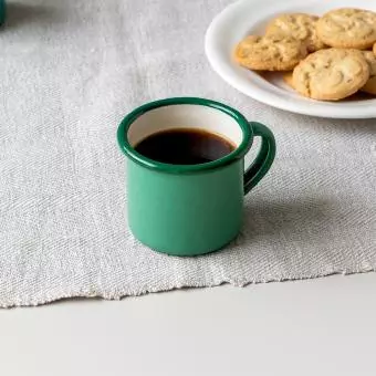 Enamel espresso mug - Green