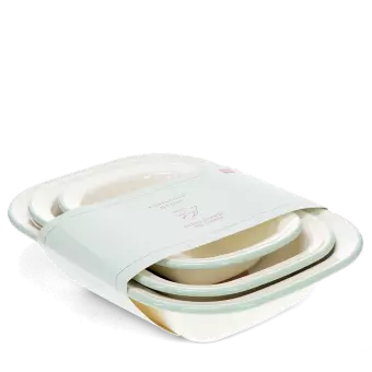 Enamel pie dishes (set of 3) - Pistachio