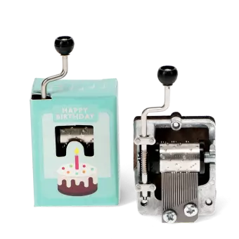 Hand-crank music box assorted- Happy Birthday