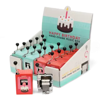Hand-crank music box assorted- Happy Birthday