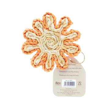 Corn husk coaster - Orange
