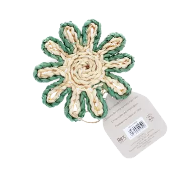 Corn husk coaster - Blue