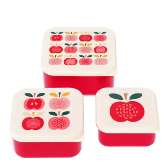 Snack boxes (set of 3) - Vintage Apple