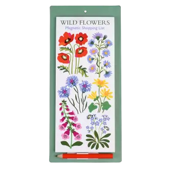 Wild Flowers Magnetic Shopping List
