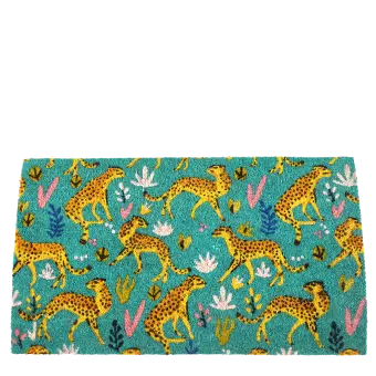 cheetah design doormat surface