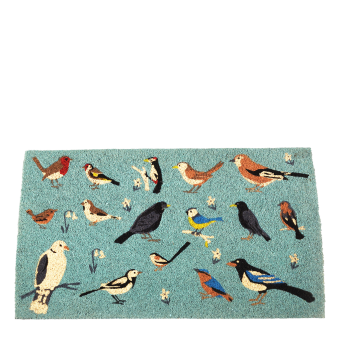 garden birds design doormat surface