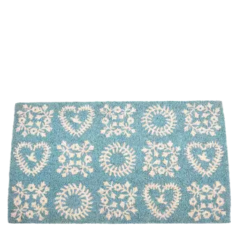 blue friendship design doormat surface