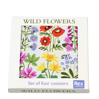 Wild Flowers coasters (set of 4) in box