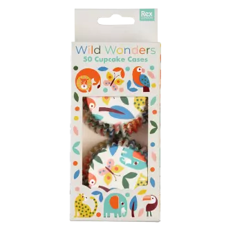Wild Wonders cupcake cases pack of 50 in box