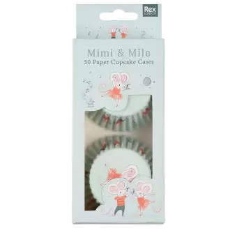Mimi and Milo cupcake cases pack of 50 in box