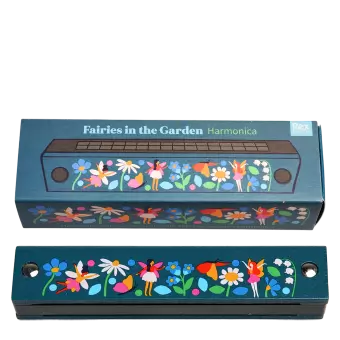 Fairies in the Garden Wooden Harmonica