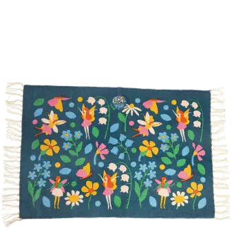 Fairies In The Garden Cotton Rug