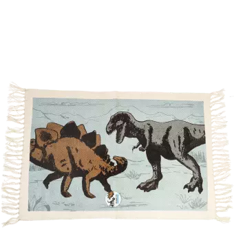 Prehistoric Land Dinosaur Cotton Rug