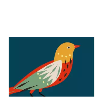 Patterned Bird Greeting Card