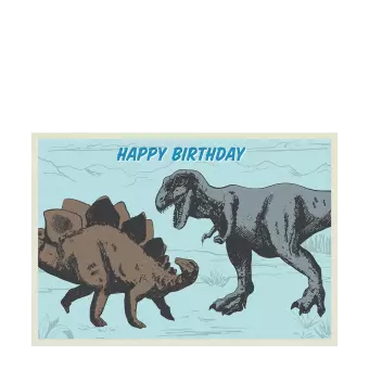 Prehistoric Land Dinosaur Birthday Card