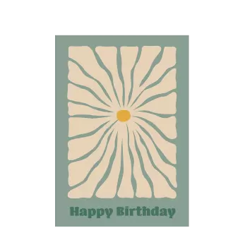 Flower Power Birthday Card