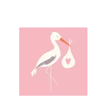 Pink Stork Card