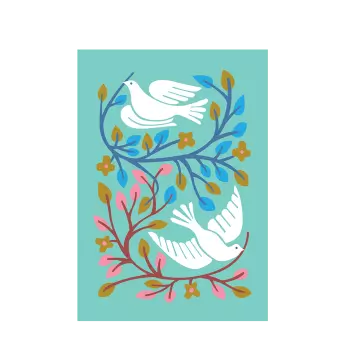 Doves Greeting Card