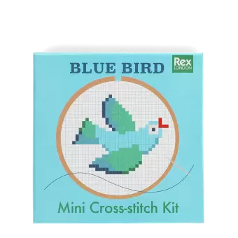 Mini Cross-Stitch Kit - Blue Bird
