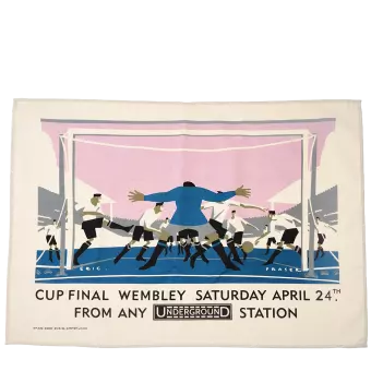 Cotton tea towel - TfL Vintage Poster "Cup Final"