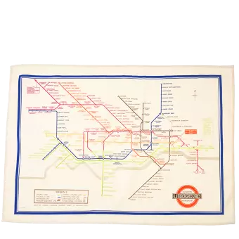 Cotton tea towel - TfL Heritage Tube Map