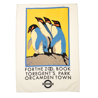 Cotton tea towel - TfL Vintage Poster "For the Zoo..."