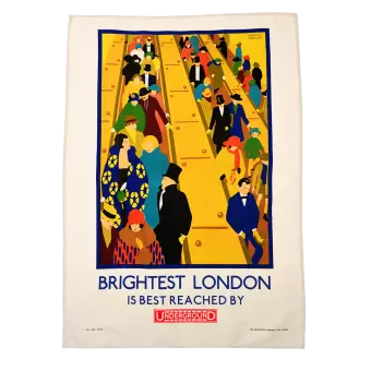 Cotton tea towel - TfL Vintage Poster "Brightest London"