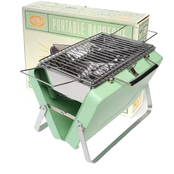 Portable Suitcase Bbq - Pistachio